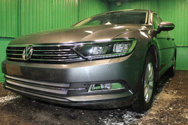 Сетка защитная в бампер Standart хром Strelka Volkswagen Passat B8​ 2015-2019 12743