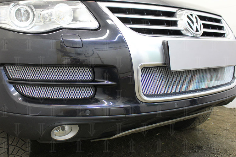 Сетка защитная в бампер Standart хром Strelka Volkswagen Touareg I 2002-2009 12700