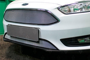 Сетка защитная в бампер Standart хром Strelka Ford Focus III 2011-2019 ― Auto-Clover