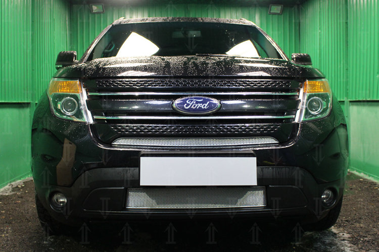 Сетка защитная в бампер Standart хром Strelka Ford Explorer 2011-2019 no.6670