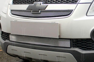 Сетка защитная в бампер Standart хром Strelka Chevrolet Captiva 2006-2019 ― Auto-Clover
