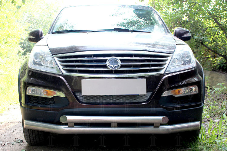 Сетка защитная в бампер Standart хром Strelka SsangYong Rexton 2001-2015 no.6721