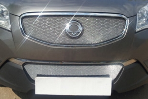 Сетка защитная в бампер Standart хром Strelka SsangYong Actyon New 2011-2012 ― Auto-Clover