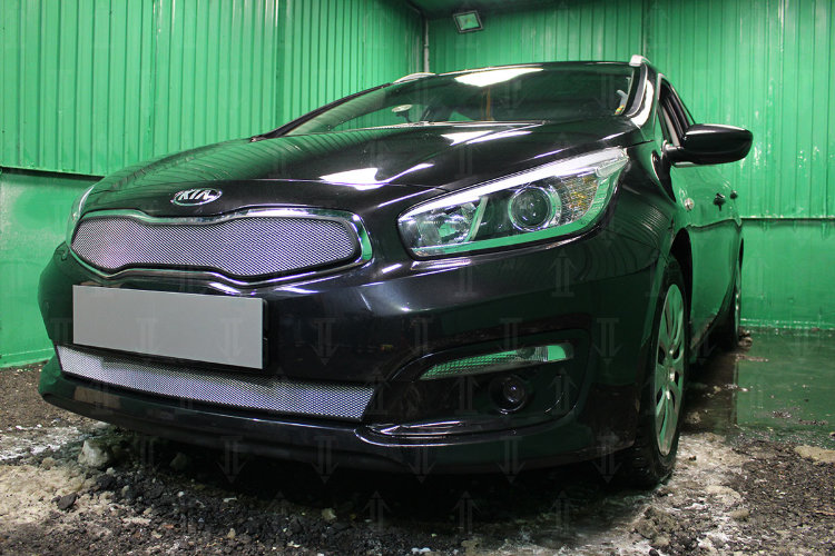 Сетка защитная в бампер Standart хром Strelka KIA Ceed 2012-2018 12563