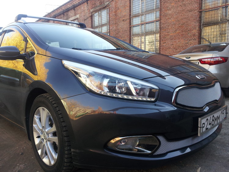 Сетка защитная в бампер Standart хром Strelka KIA Ceed 2012-2018 12561