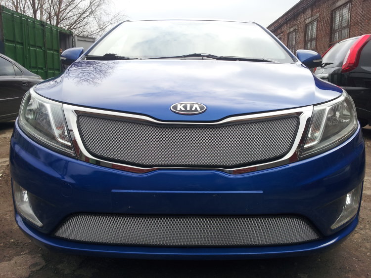Сетка защитная в бампер Standart хром Strelka KIA Rio 2011-2017 12508