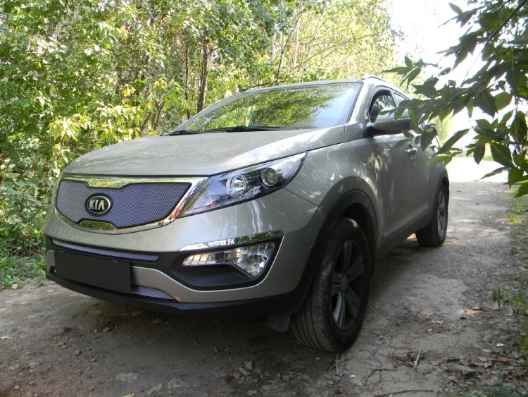 Сетка защитная в бампер Standart хром Strelka KIA Sportage 2010-2015 12496