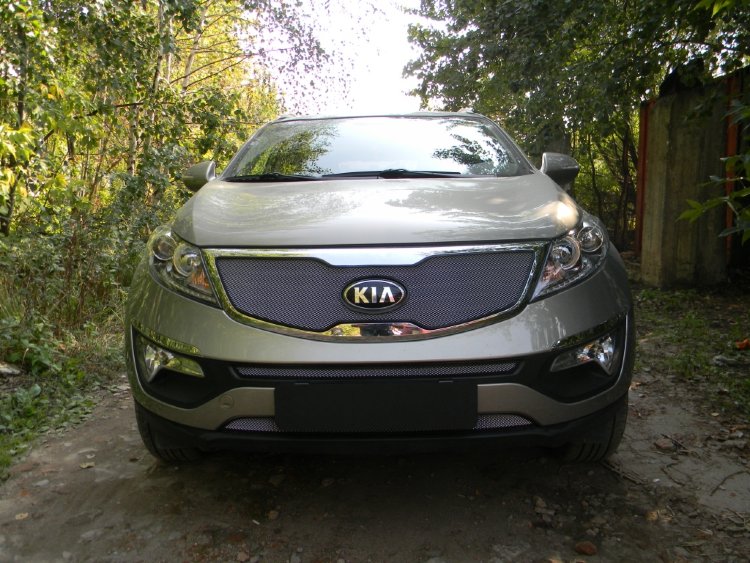 Сетка защитная в бампер Standart хром Strelka KIA Sportage 2010-2015 12496