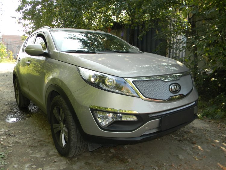Сетка защитная в бампер Standart хром Strelka KIA Sportage 2010-2015 12496