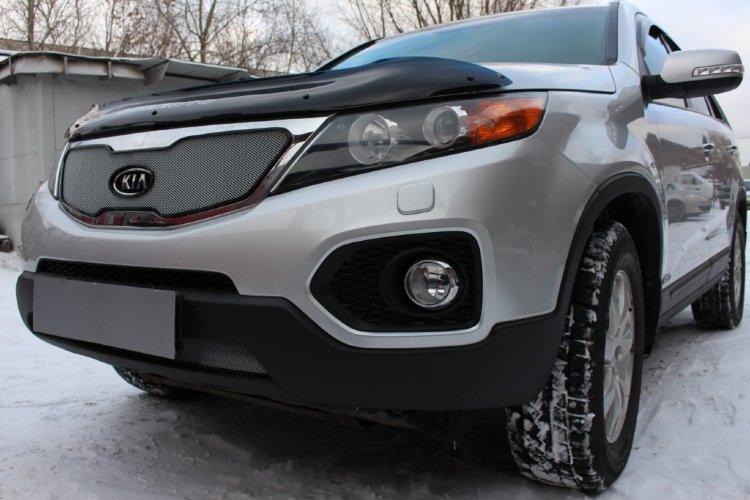 Сетка защитная в бампер Standart хром Strelka KIA Sorento 2009-2012 12484