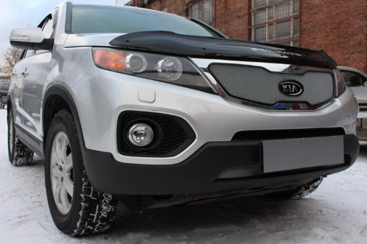 Сетка защитная в бампер Standart хром Strelka KIA Sorento 2009-2012 12484
