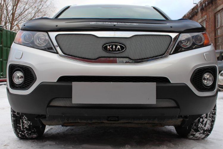 Сетка защитная в бампер Standart хром Strelka KIA Sorento 2009-2012 12484