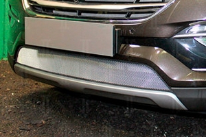 Сетка защитная в бампер Standart хром Strelka Hyundai Santa Fe 2012-2018 ― Auto-Clover