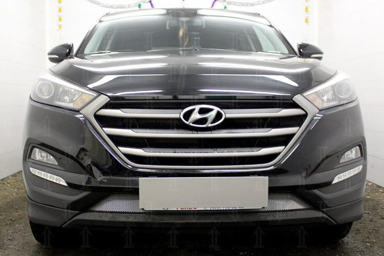 Сетка защитная в бампер Standart хром Strelka Hyundai Tucson 2015-2019 no.6903