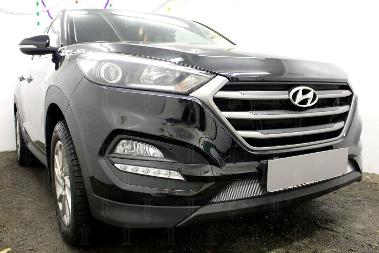 Сетка защитная в бампер Standart хром Strelka Hyundai Tucson 2015-2019 no.6903