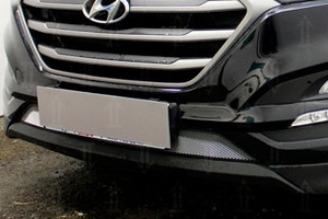 Сетка защитная в бампер Standart хром Strelka Hyundai Tucson 2015-2019 ― Auto-Clover
