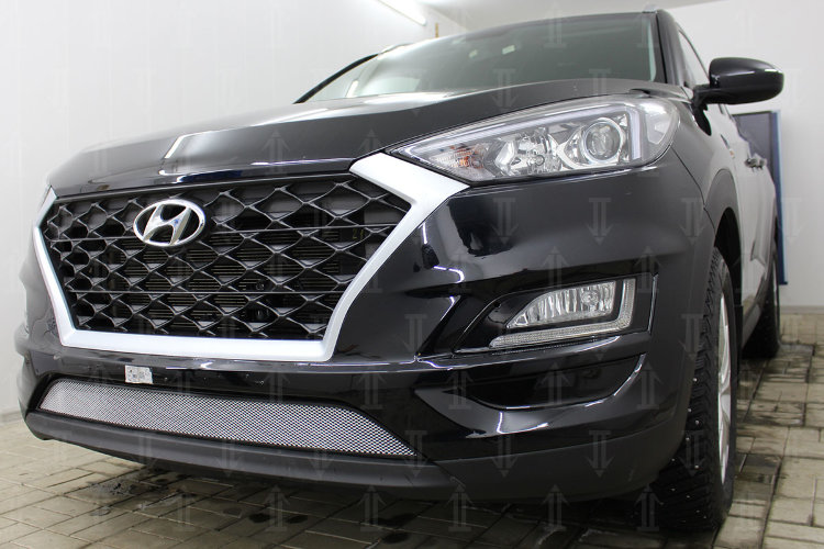 Сетка защитная в бампер Standart хром Strelka Hyundai Tucson 2015-2019 no.912