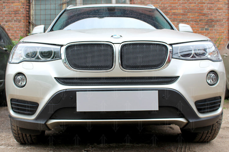 Сетка защитная в бампер зимний пакет (нижняя) Strelka BMW X3 (F25) 2010-2017 no.6701