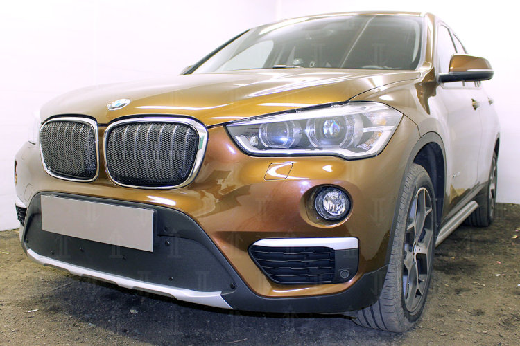 Сетка защитная в бампер зимний пакет (нижняя) Strelka BMW X1 (F48) 2015-2019 no.6706