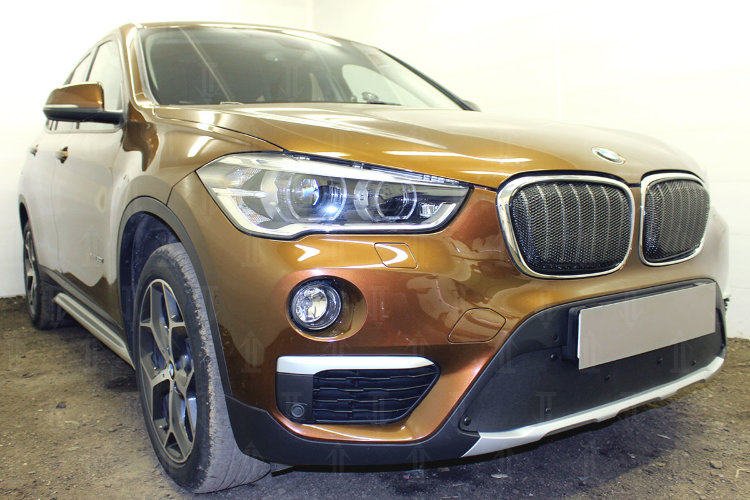 Сетка защитная в бампер зимний пакет (нижняя) Strelka BMW X1 (F48) 2015-2019 no.6706