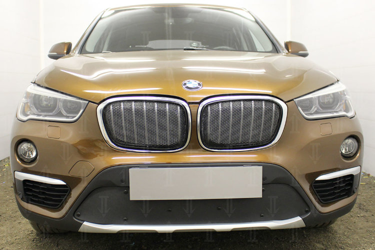 Сетка защитная в бампер зимний пакет (нижняя) Strelka BMW X1 (F48) 2015-2019 no.6706