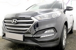 Сетка защитная в решетку радиатора Optimal черный (Comfort) Strelka Hyundai Tucson 2015-2019