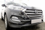 Сетка защитная в решетку радиатора Optimal черный (Comfort) Strelka Hyundai Tucson 2015-2019