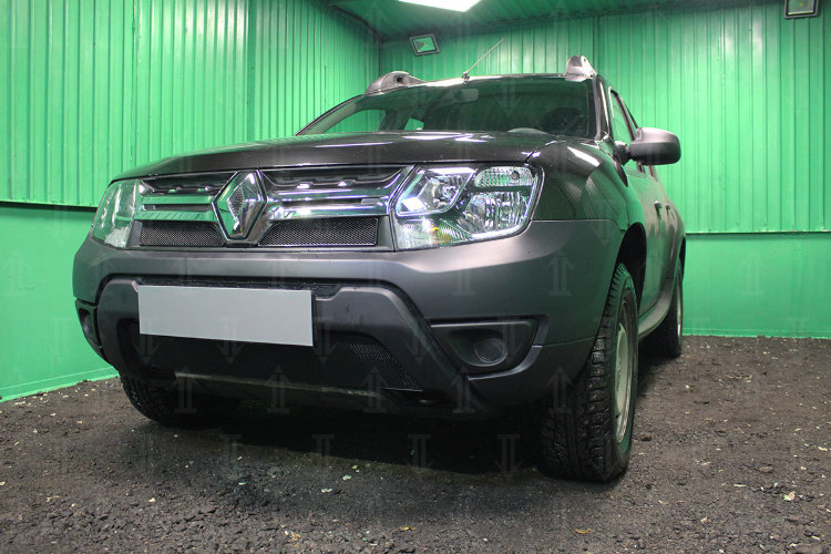 Сетка защитная в решетку радиатора Optimal черный Strelka Renault Duster 2011-2019 no.6434