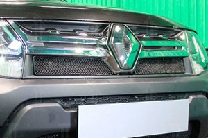 Сетка защитная в решетку радиатора Optimal черный Strelka Renault Duster 2011-2019 ― Auto-Clover