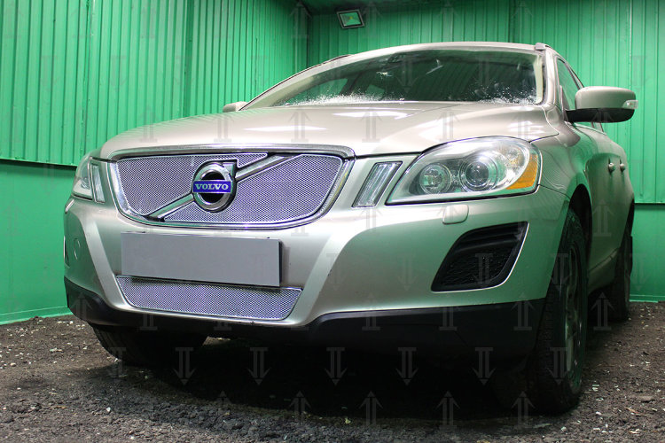 Сетка защитная в решетку радиатора Optimal хром Strelka Volvo XC60 2008-2017 no.6105