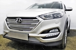 Сетка защитная в решетку радиатора Optimal хром (Travel, Prime) Strelka Hyundai Tucson 2015-2019