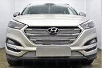 Сетка защитная в решетку радиатора Optimal хром (Travel, Prime) Strelka Hyundai Tucson 2015-2019