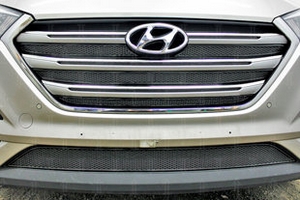 Сетка защитная в решетку радиатора Premium черный (Comfort) Strelka Hyundai Tucson 2015-2019 ― Auto-Clover