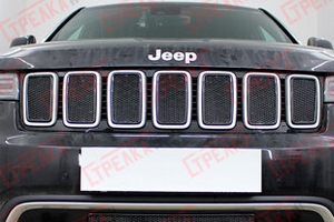 Сетка защитная в решетку радиатора Premium черный Strelka Jeep Grand Cherokee 2010-2019 ― Auto-Clover