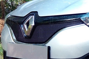 Сетка защитная в решетку радиатора Premium черный Strelka Renault Kaptur 2013-2019 ― Auto-Clover