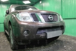 Сетка защитная в решетку радиатора Premium черный Strelka Nissan Pathfinder 2004-2013