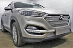 Сетка защитная в решетку радиатора Premium хром (Comfort) Strelka Hyundai Tucson 2015-2019