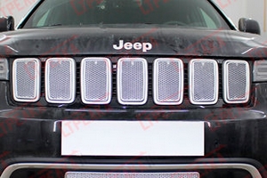 Сетка защитная в решетку радиатора Premium хром Strelka Jeep Grand Cherokee 2010-2019 ― Auto-Clover
