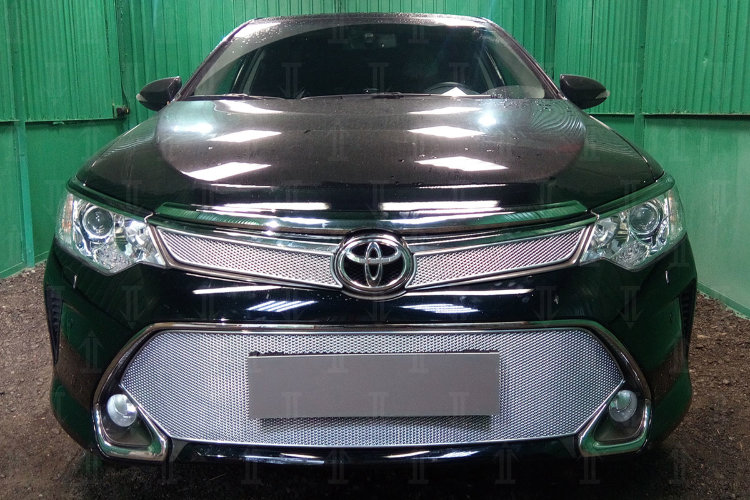 Сетка защитная в решетку радиатора Premium хром Strelka Toyota Camry 2011-2017 no.6333