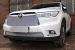 Сетка защитная в решетку радиатора Premium хром Strelka Toyota Highlander 2014-2019