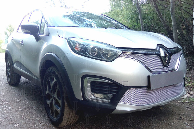 Сетка защитная в решетку радиатора Premium хром Strelka Renault Kaptur 2013-2019 no.6453