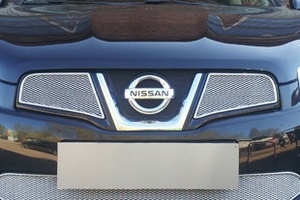 Сетка защитная в решетку радиатора Premium хром Strelka Nissan Qashqai 2007-2013 ― Auto-Clover