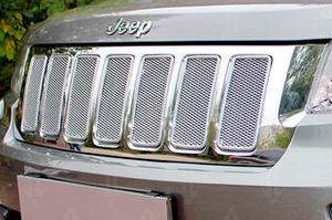Сетка защитная в решетку радиатора Premium хром Strelka Jeep Grand Cherokee 2010-2019 ― Auto-Clover