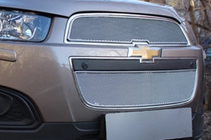 Сетка защитная в решетку радиатора Premium хром Strelka Chevrolet Captiva 2006-2019 ― Auto-Clover