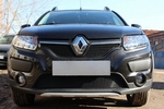 Сетка защитная в решетку радиатора Standart черный Strelka Renault Logan 2013-2019