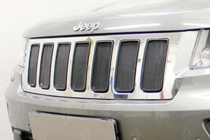 Сетка защитная в решетку радиатора Standart черный Strelka Jeep Grand Cherokee 2010-2019 ― Auto-Clover