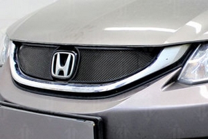 Сетка защитная в решетку радиатора Standart черный Strelka Honda Civic IX 2012-2019 ― Auto-Clover