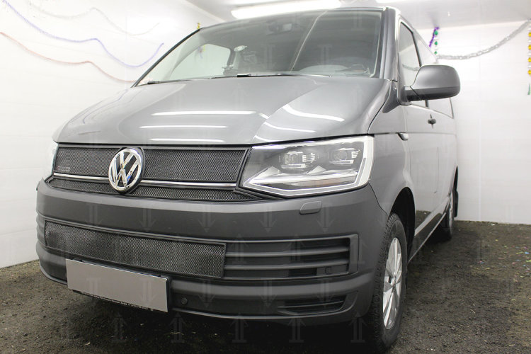 Сетка защитная в решетку радиатора Standart черный Strelka Volkswagen Transporter T6 2015-2019 no.6620