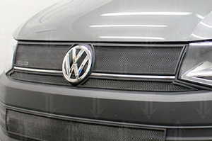 Сетка защитная в решетку радиатора Standart черный Strelka Volkswagen Transporter T6 2015-2019 ― Auto-Clover
