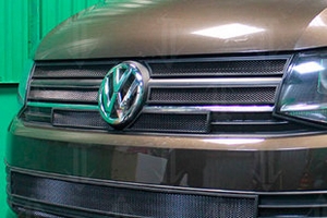 Сетка защитная в решетку радиатора Standart черный Strelka Volkswagen Transporter T6 2015-2019 ― Auto-Clover
